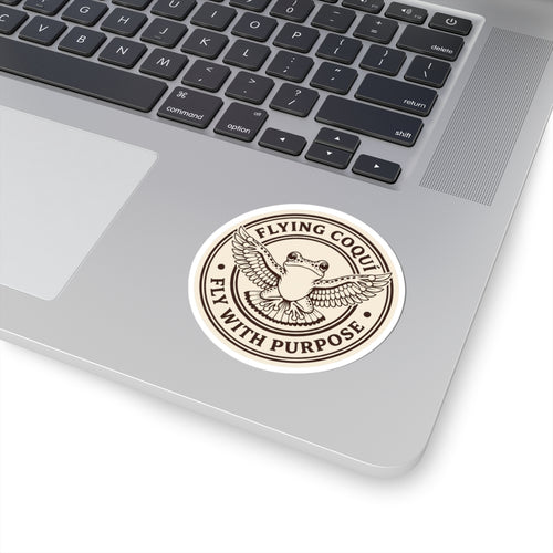Flying Coquí Sticker — Fly With Purpose